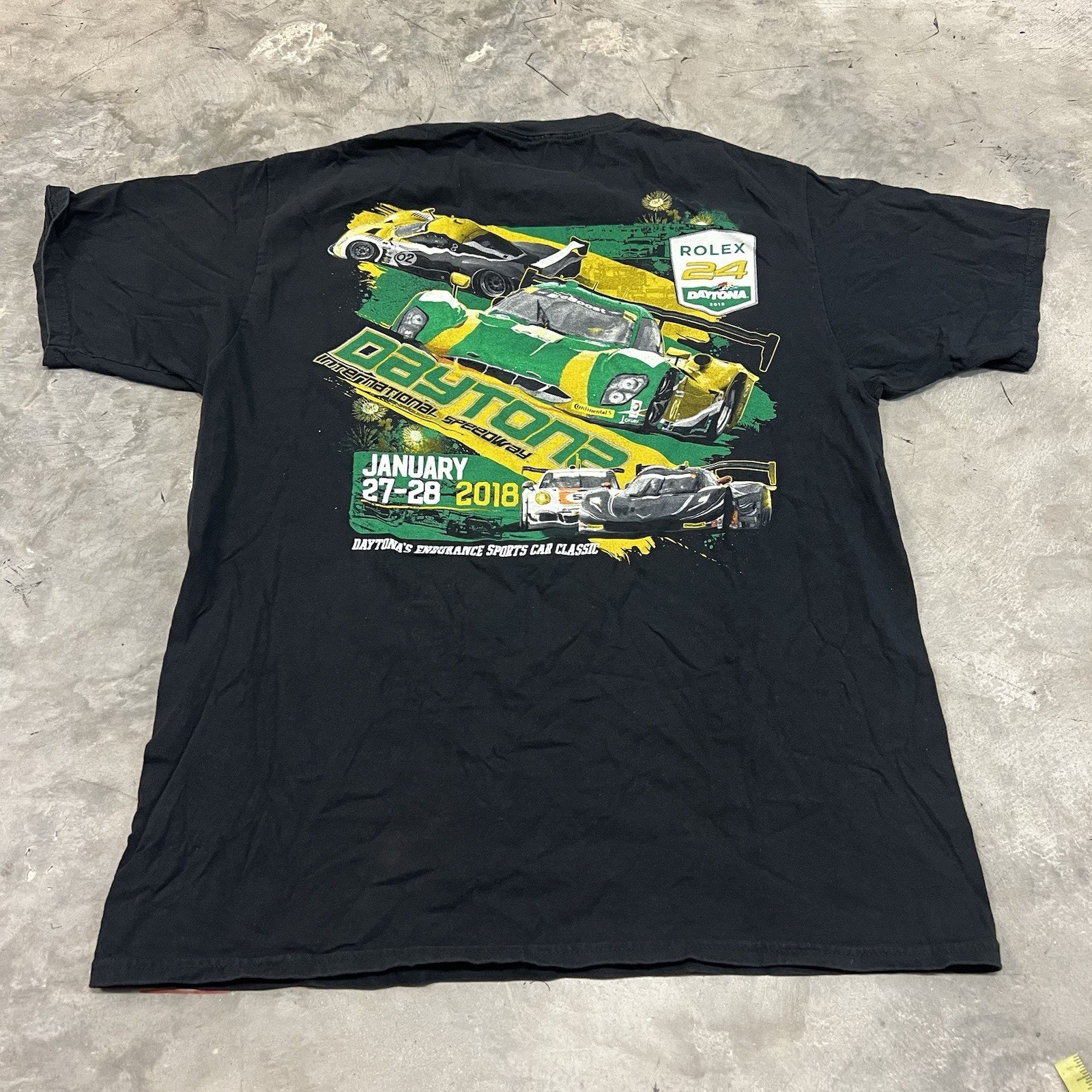 Rolex 24 Shirt Mens Large Daytona Speedway Racing 2018 Black